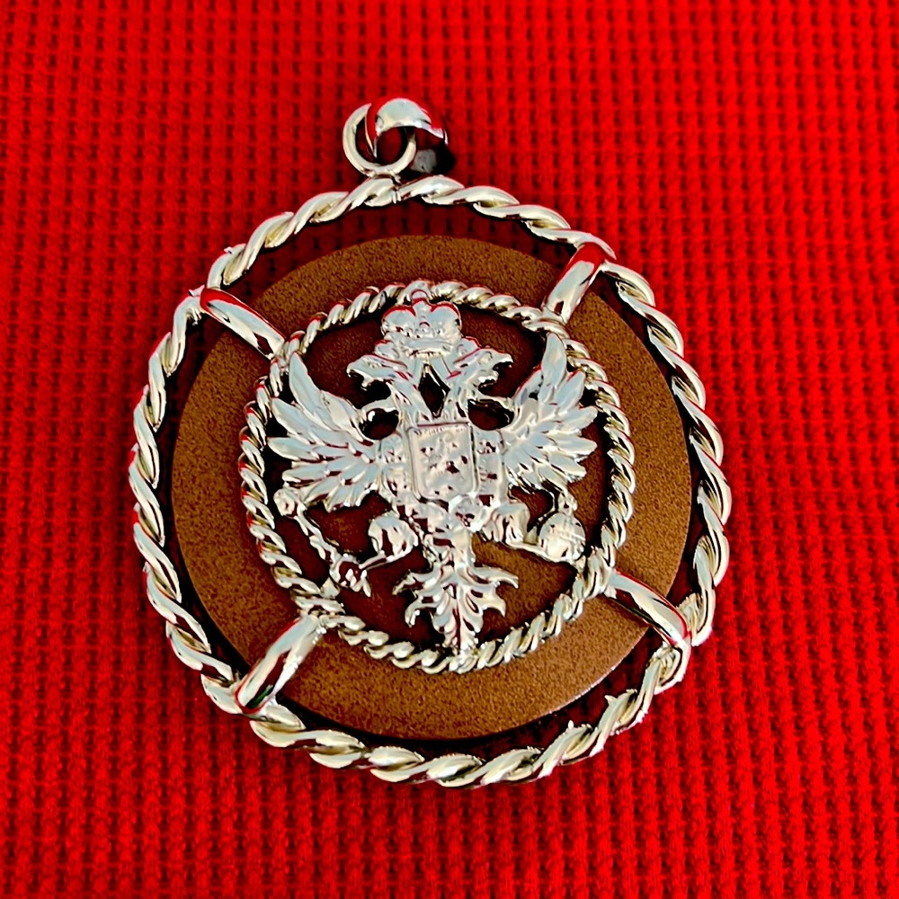 Double headed French Eagle Pendant